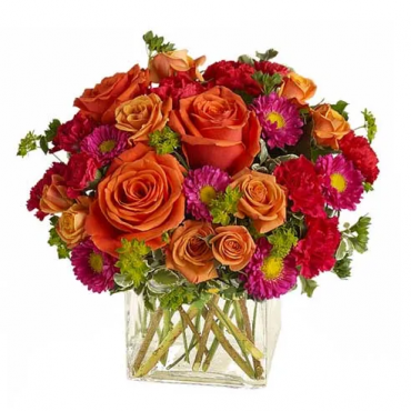 Modern Orange Roses Bouquet